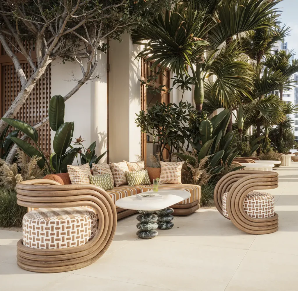 ELIRE outdoor lounge and seating area